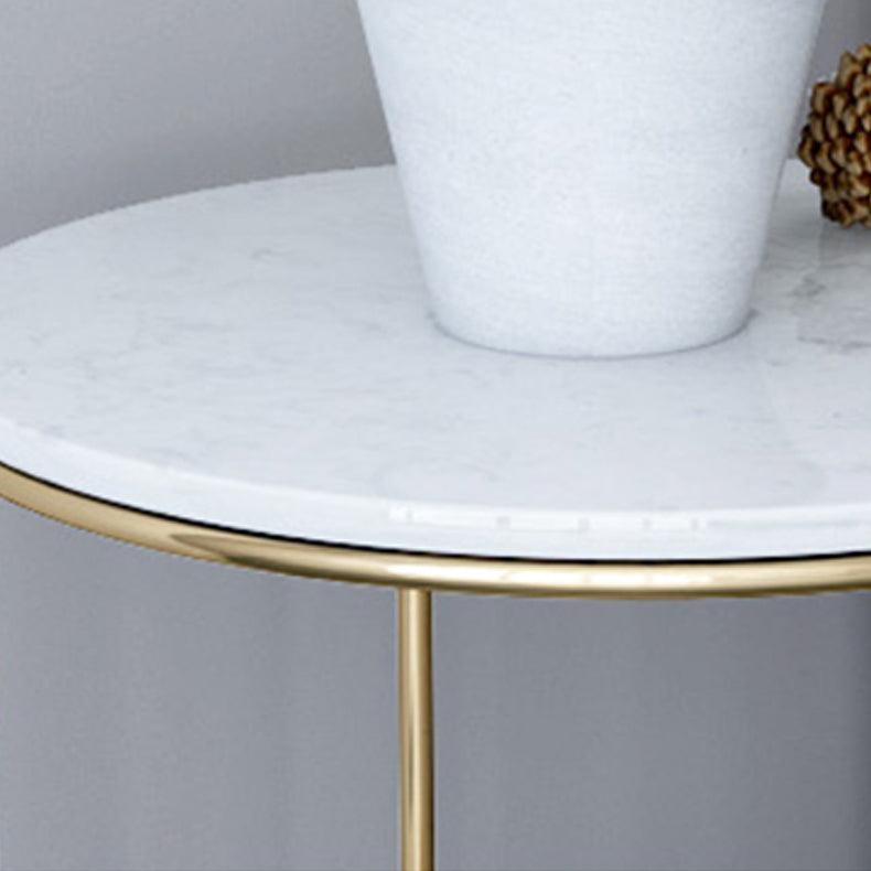 23.62" Tall Glam Bed Nightstand Faux Marble Night Table with 2 Shelves