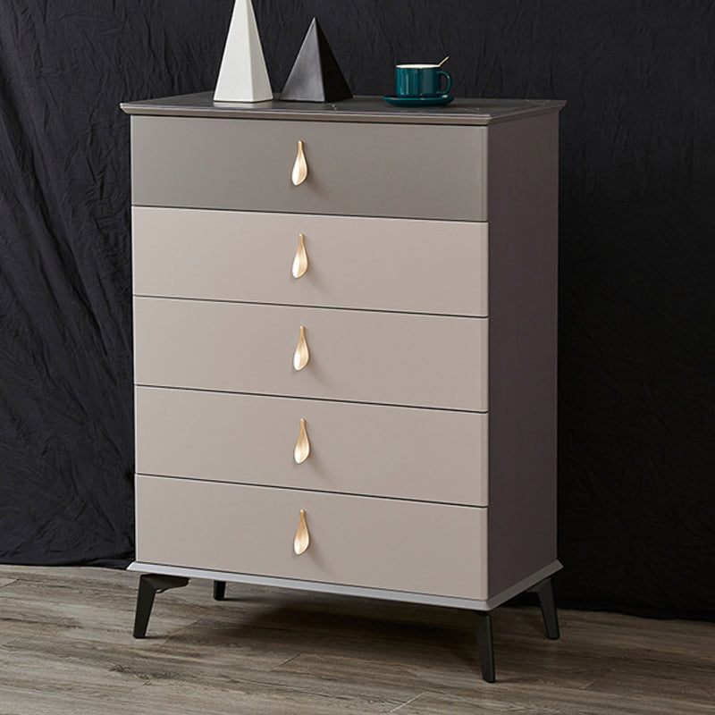 Contemporary Chest Wood Storage Chest Dresser with Soft-Close Drawers