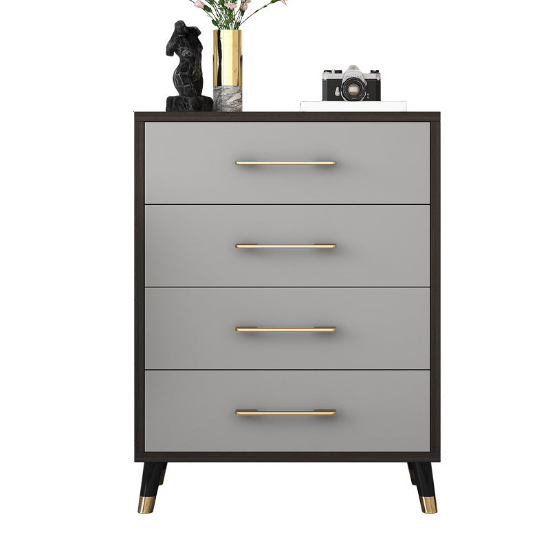 Contemporary Glam Storage Chest Wooden Chest with Soft-Close Drawers