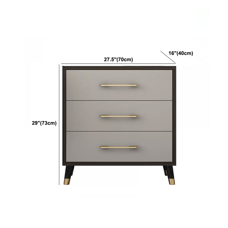 Contemporary Glam Storage Chest Wooden Chest with Soft-Close Drawers
