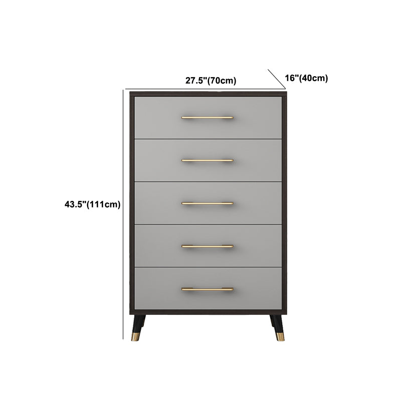 Contemporary Glam Storage Chest Wooden Chest with Soft-Close Drawers