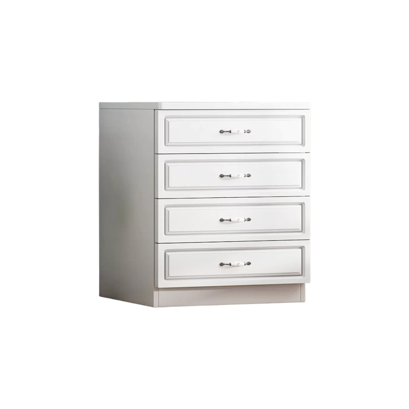 Contemporary Storage Chest White Wood Vertical Dresser for Bedroom