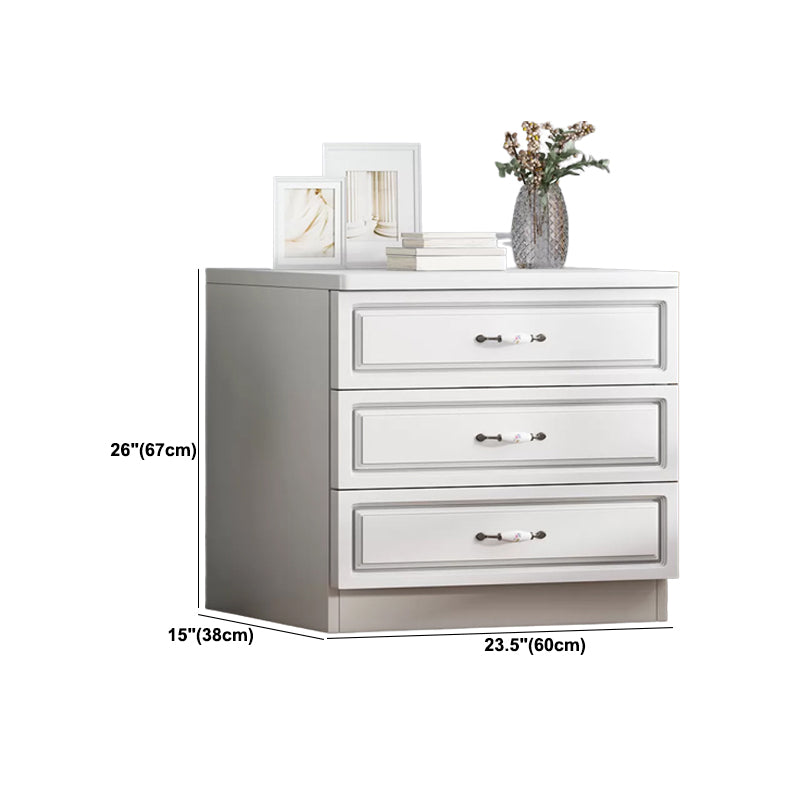 Contemporary Storage Chest White Wood Vertical Dresser for Bedroom