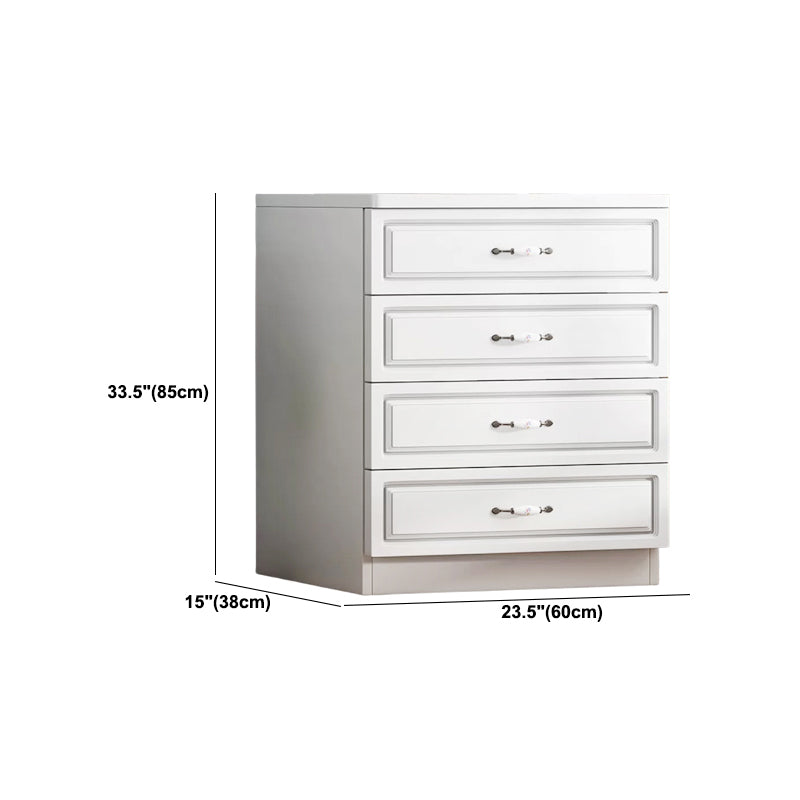 Contemporary Storage Chest White Wood Vertical Dresser for Bedroom