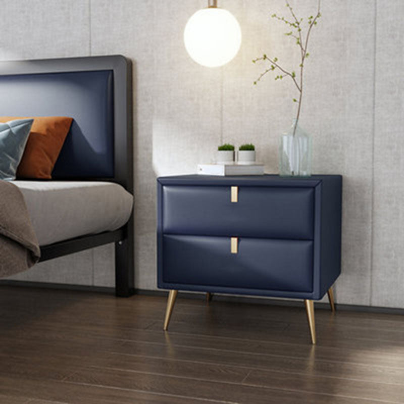 2-drawer Bedside Cabinet 19.5" Tall Legs Included Night Table