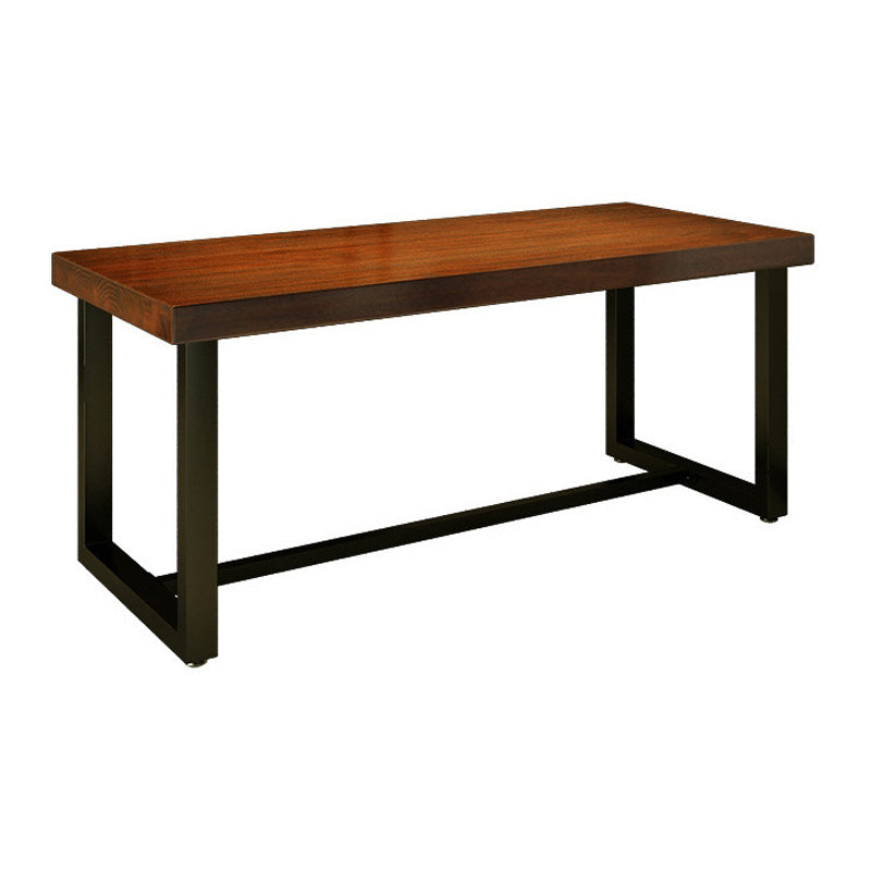 Industrial Dinning Table with Wood Rectangle Dining Table for Kitchen