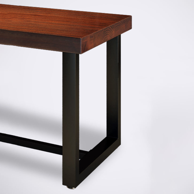 Industrial Dinning Table with Wood Rectangle Dining Table for Kitchen