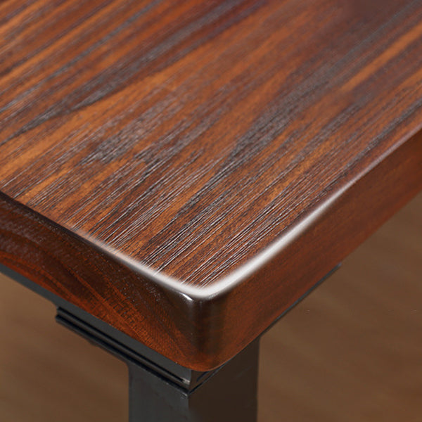 Industrial Dinning Table with Wood Rectangle Dining Table for Kitchen