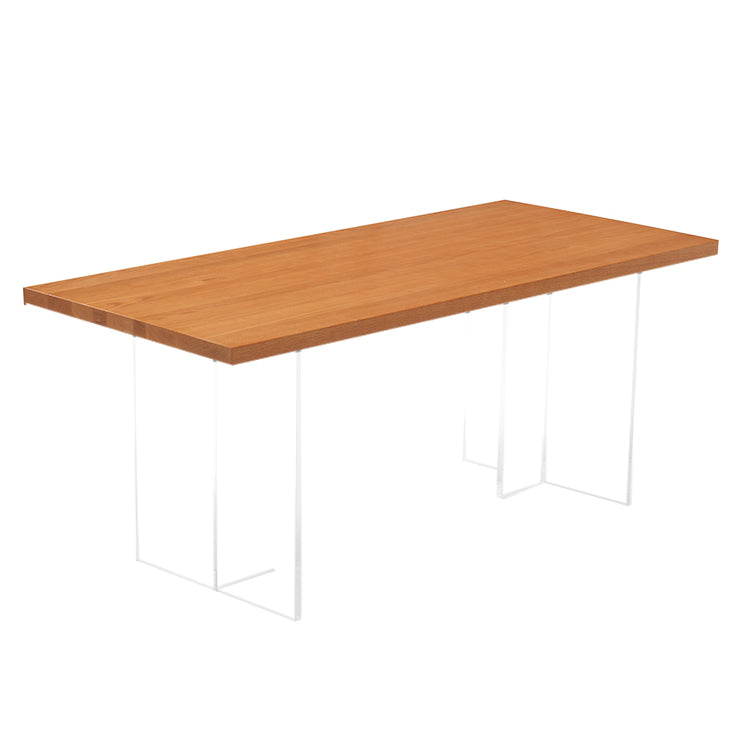 Simple Style Dining Table Rectangle Brown Table for Home Kitchen