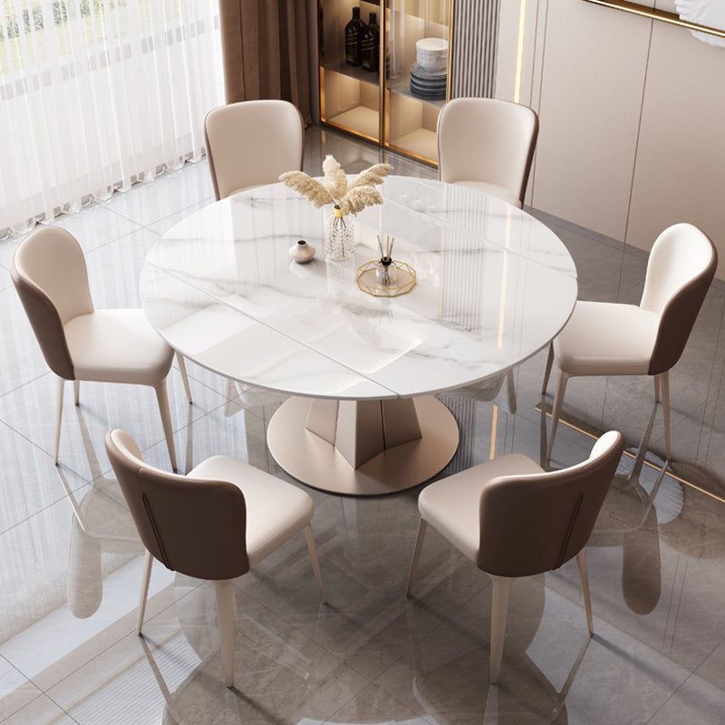 Sintered Stone Top Table Pedestal Dining Table for Home Kitchen Dinner