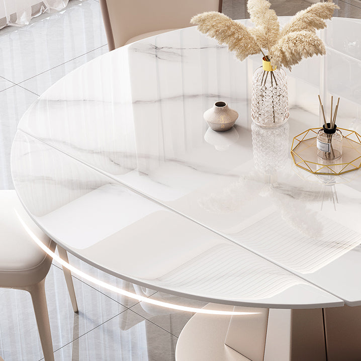 Sintered Stone Top Table Pedestal Dining Table for Home Kitchen Dinner