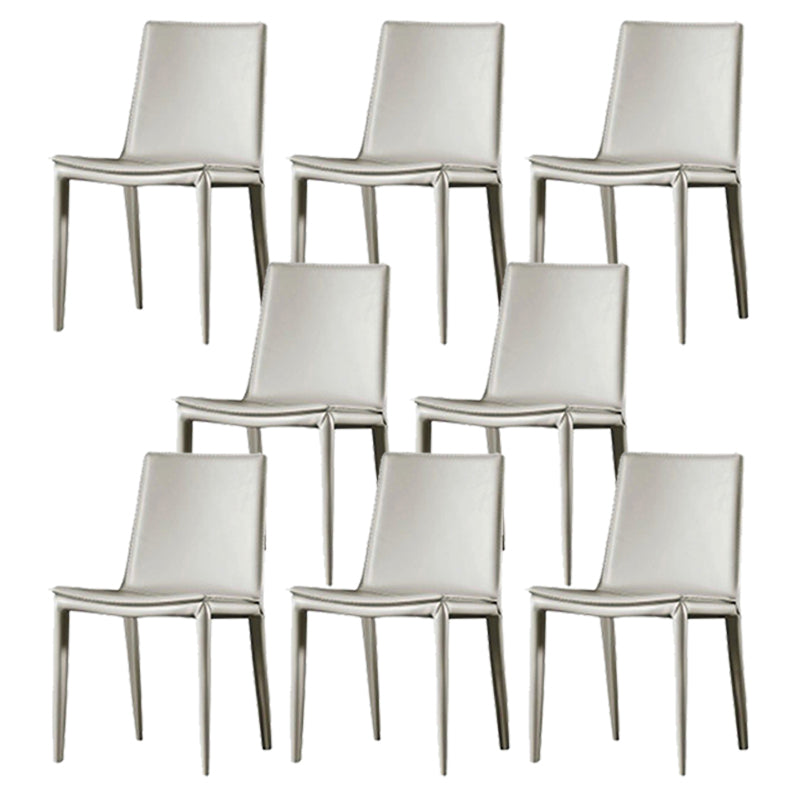 Faux Leather Dining Chairs Contemporary Armless Dining Chairs