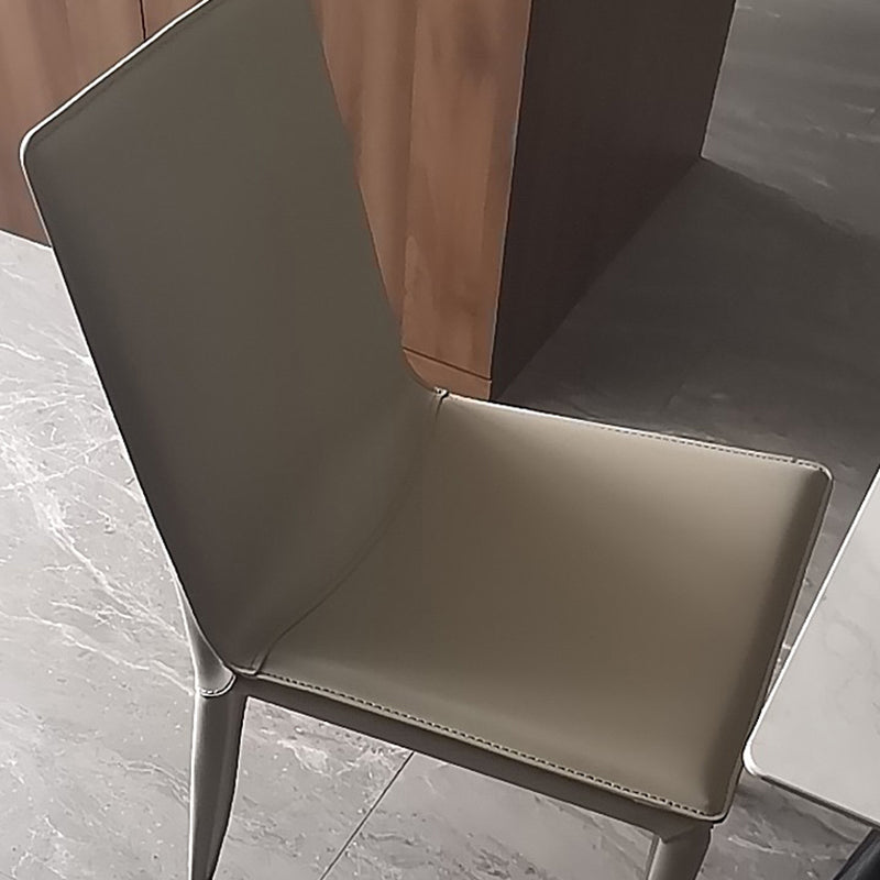 Faux Leather Dining Chairs Contemporary Armless Dining Chairs
