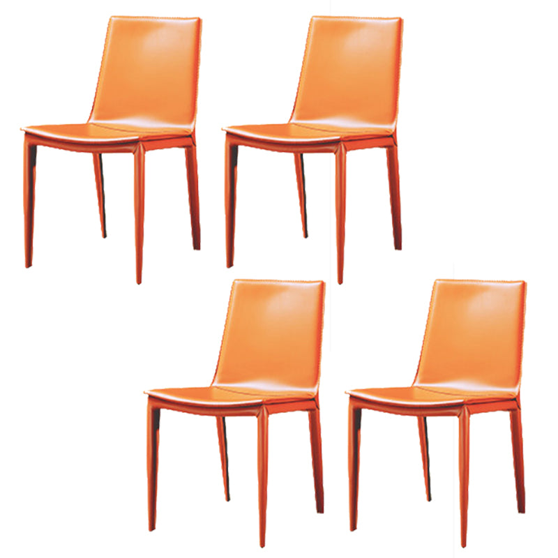 Faux Leather Dining Chairs Contemporary Armless Dining Chairs