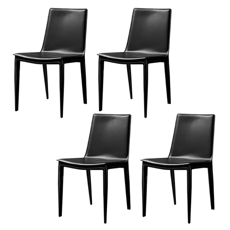 Faux Leather Dining Chairs Contemporary Armless Dining Chairs