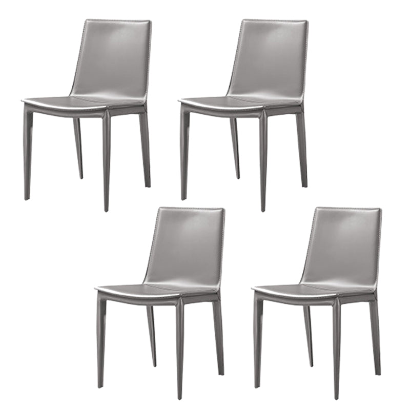 Faux Leather Dining Chairs Contemporary Armless Dining Chairs