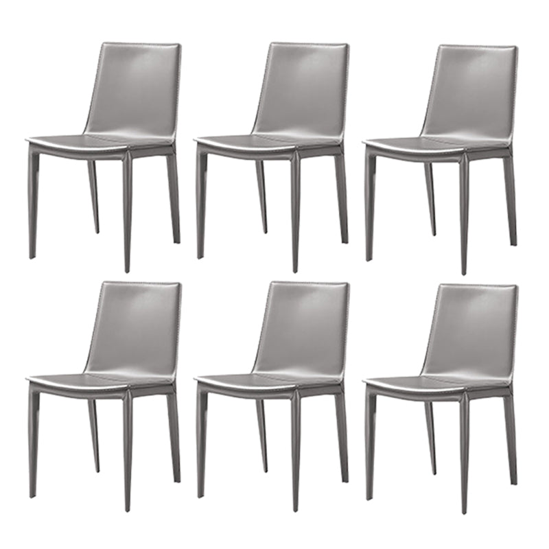 Faux Leather Dining Chairs Contemporary Armless Dining Chairs