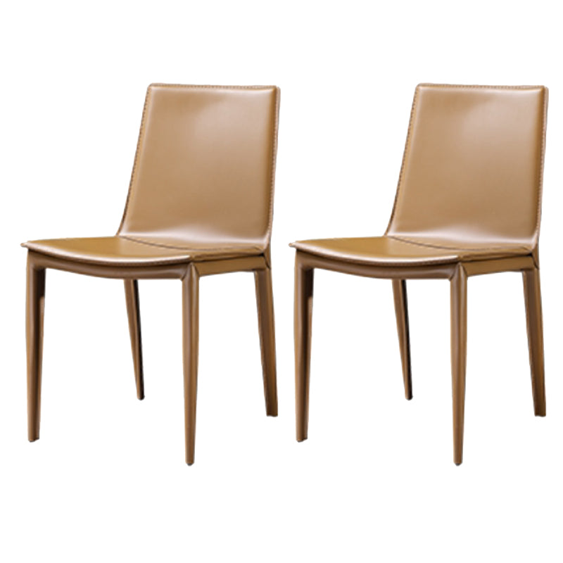 Faux Leather Dining Chairs Contemporary Armless Dining Chairs
