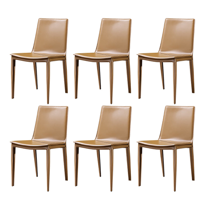 Faux Leather Dining Chairs Contemporary Armless Dining Chairs