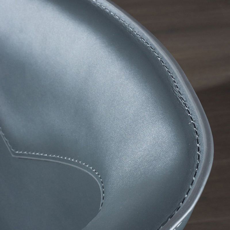 Faux Leather Dining Chair Modern Upholstered Chair with Metal Legs