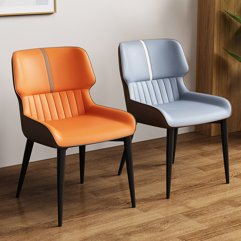 Contemporary Dining Chairs Faux Leather Dining Side Chair for Indoor