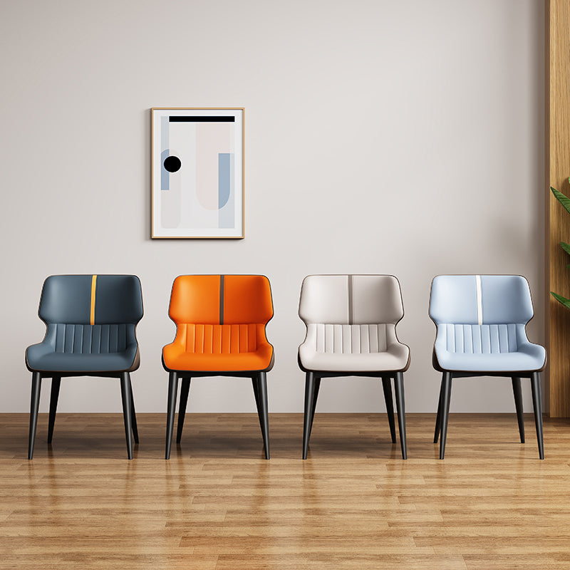 Contemporary Dining Chairs Faux Leather Dining Side Chair for Indoor