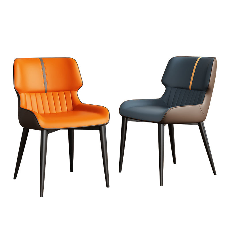 Contemporary Dining Chairs Faux Leather Dining Side Chair for Indoor