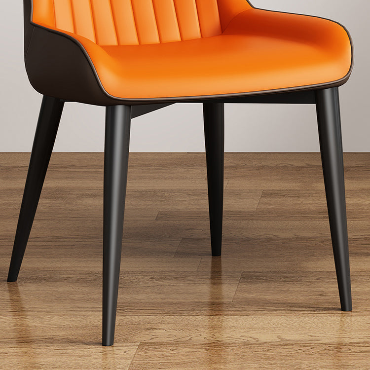 Contemporary Dining Chairs Faux Leather Dining Side Chair for Indoor