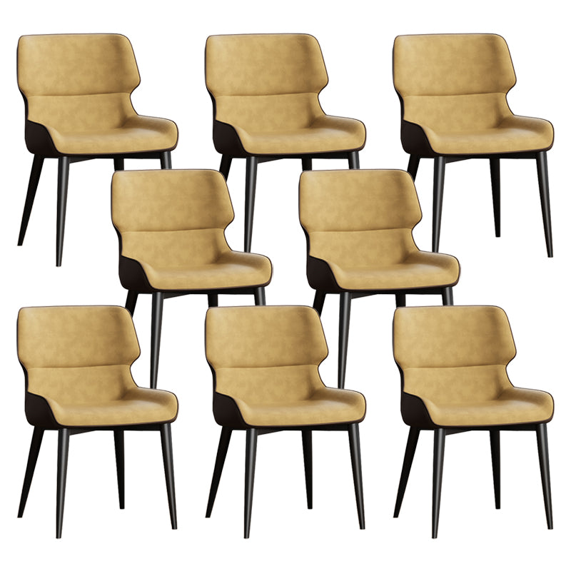 Contemporary Dining Chairs Faux Leather Dining Side Chair for Indoor