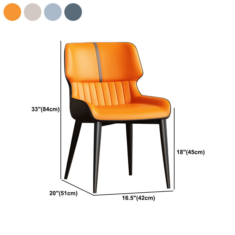 Contemporary Dining Chairs Faux Leather Dining Side Chair for Indoor