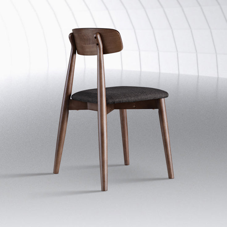 Contemporary Style Dining Chair Armless Dining Chair with Wooden Legs for Kitchen