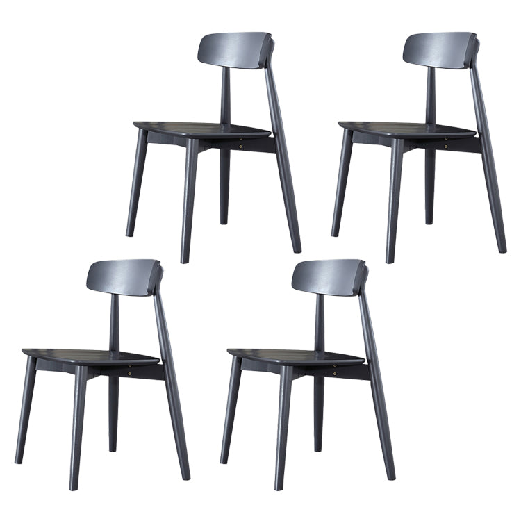 Contemporary Style Dining Chair Armless Dining Chair with Wooden Legs for Kitchen