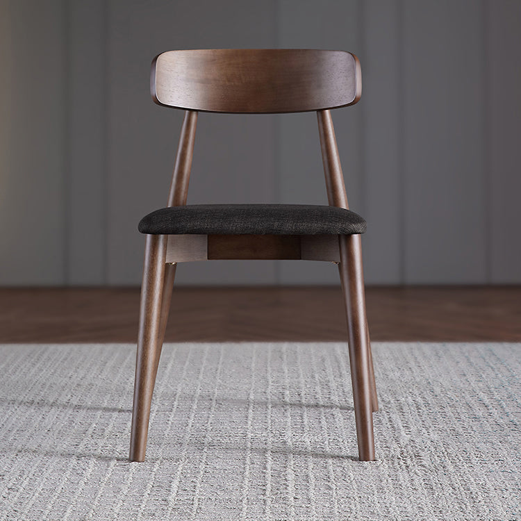 Contemporary Style Dining Chair Armless Dining Chair with Wooden Legs for Kitchen