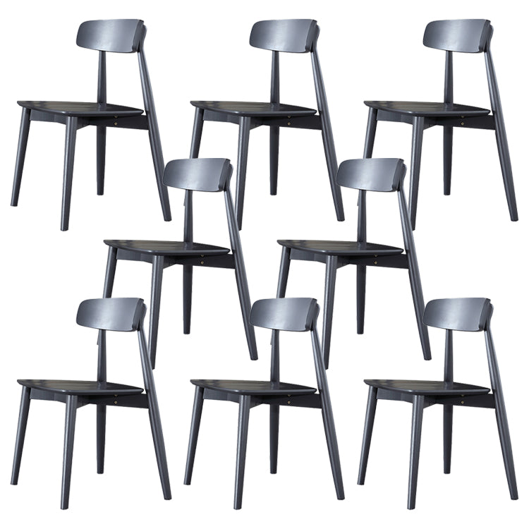 Contemporary Style Dining Chair Armless Dining Chair with Wooden Legs for Kitchen