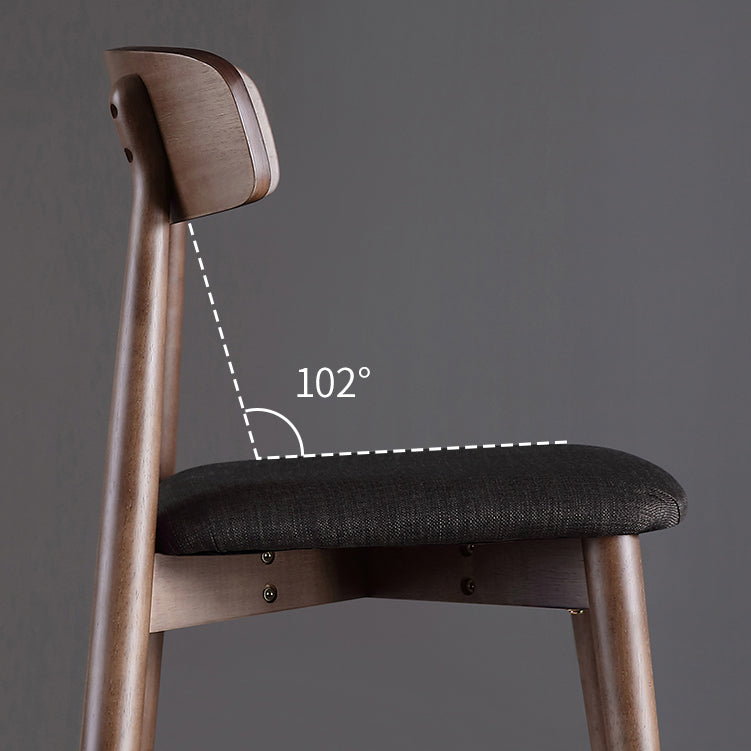Contemporary Style Dining Chair Armless Dining Chair with Wooden Legs for Kitchen