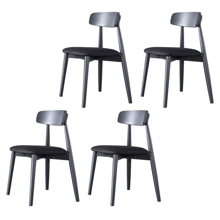 Contemporary Style Dining Chair Armless Dining Chair with Wooden Legs for Kitchen