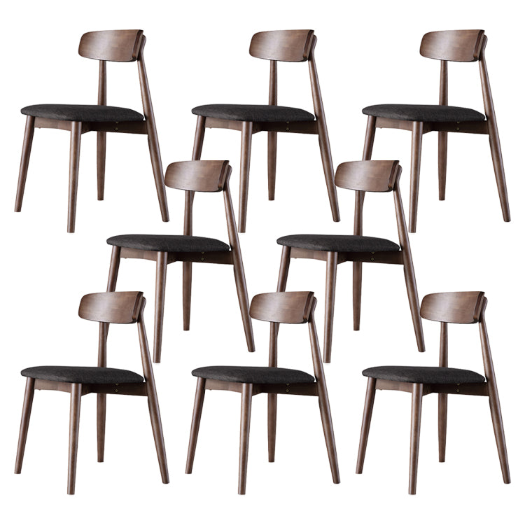 Contemporary Style Dining Chair Armless Dining Chair with Wooden Legs for Kitchen