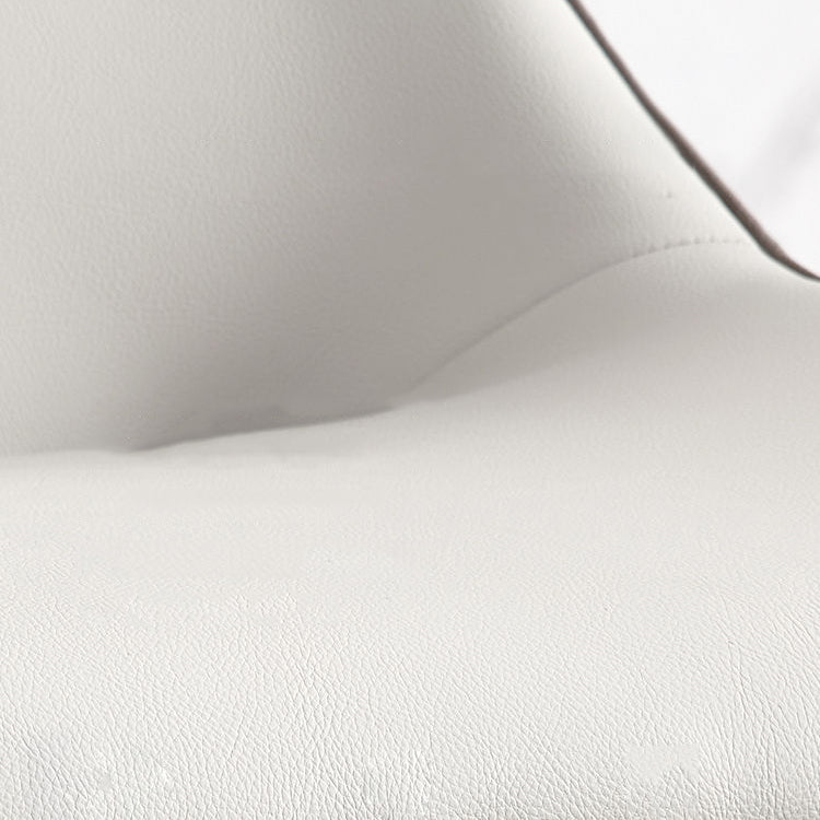 Modern Dining Room Chair Faux Leather and Metal Side Chair for Home