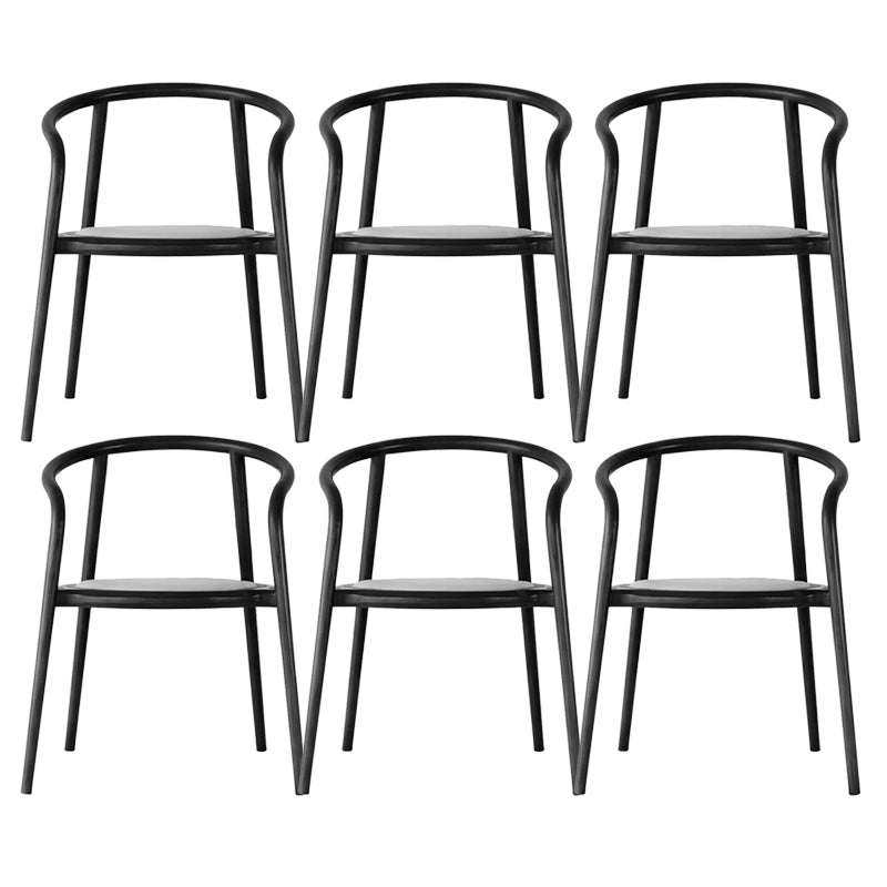 Open Back Dining Arm Chair Solid Wood Dining Room Chair for Home