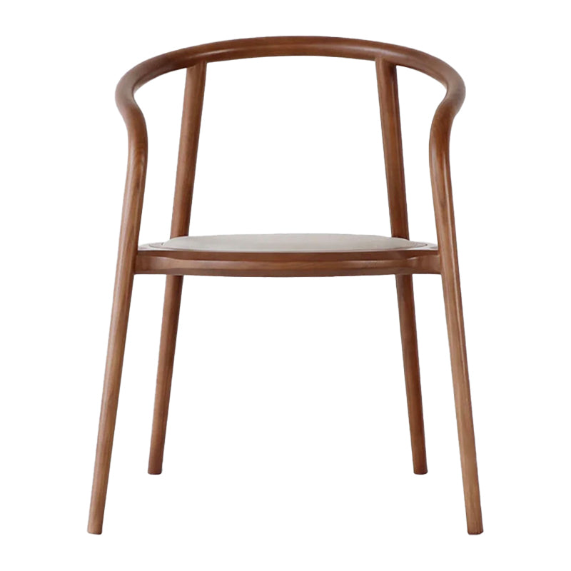 Open Back Dining Arm Chair Solid Wood Dining Room Chair for Home