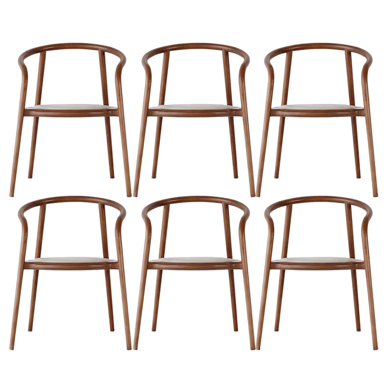 Open Back Dining Arm Chair Solid Wood Dining Room Chair for Home