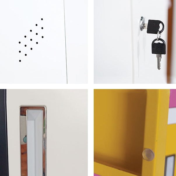 Hinged Wardrobe Armoire Contemporary Metal Wardrobe Cabinet for Home