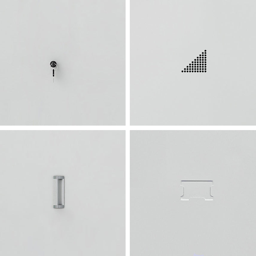 Metal Contemporary Indoor Cabinet Grey Hinged Door Storage Cabinet