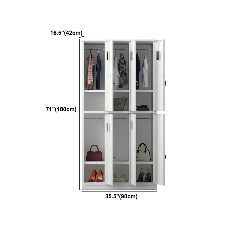 Metal Contemporary Indoor Cabinet Grey Hinged Door Storage Cabinet