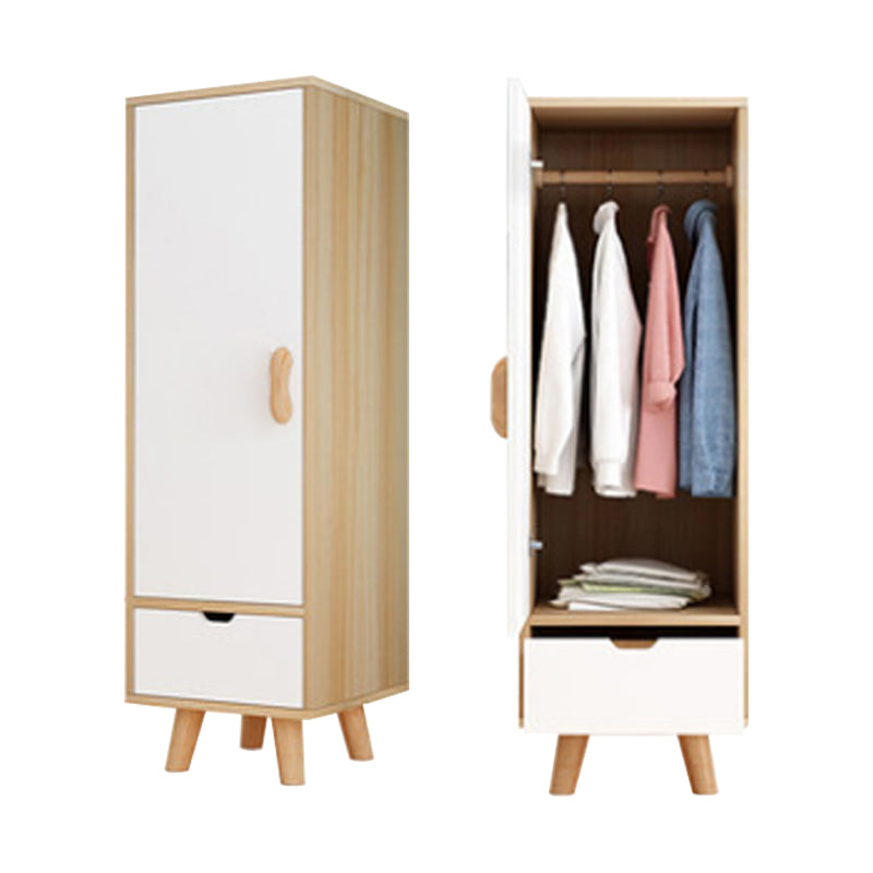 Engineered Wood Armoire for Home Modern Cabinet with Wooden Legs