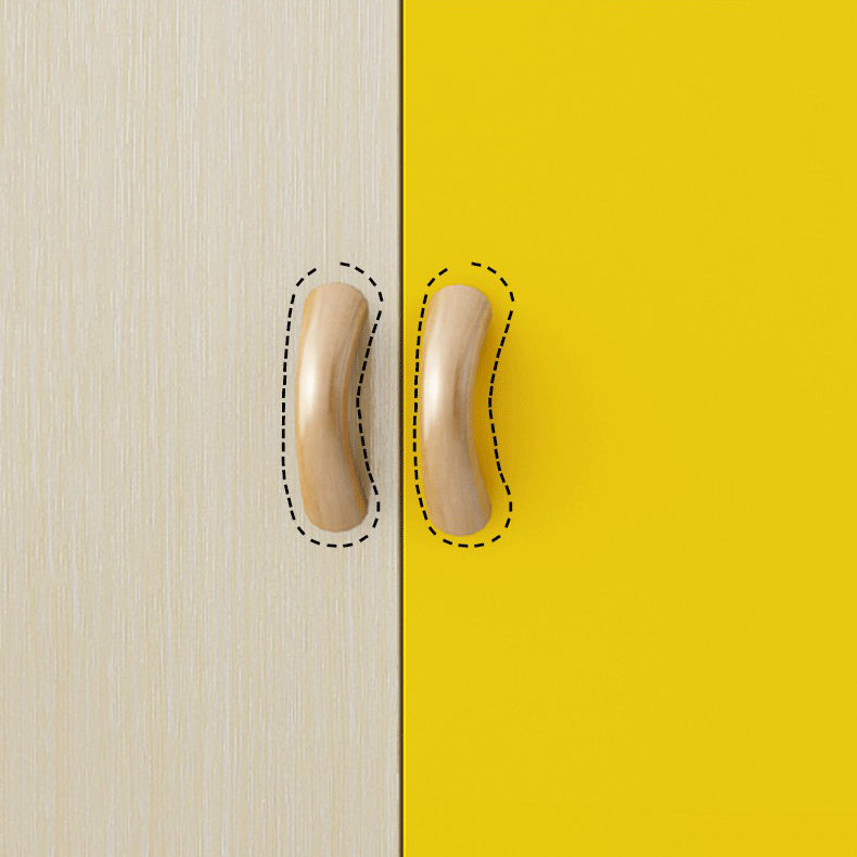 Engineered Wood Armoire for Home Modern Cabinet with Wooden Legs