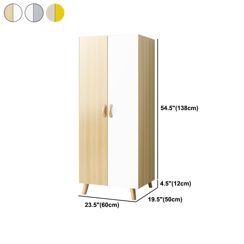 Engineered Wood Armoire for Home Modern Cabinet with Wooden Legs