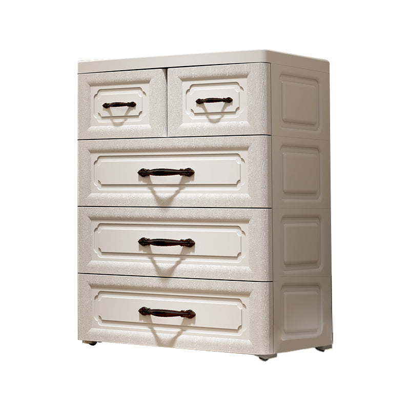 Plastic Storage Cabinet Contemporary Wardrobe Cabinet with Drawer for Home