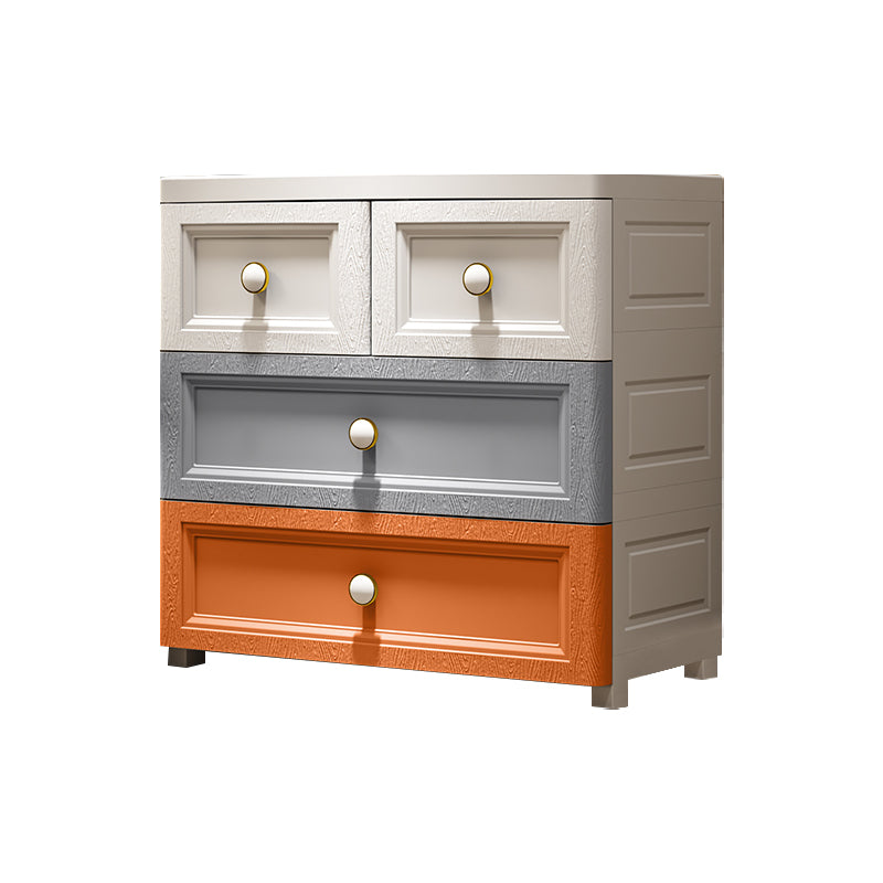 Plastic Storage Cabinet Contemporary Wardrobe Cabinet with Drawer for Home