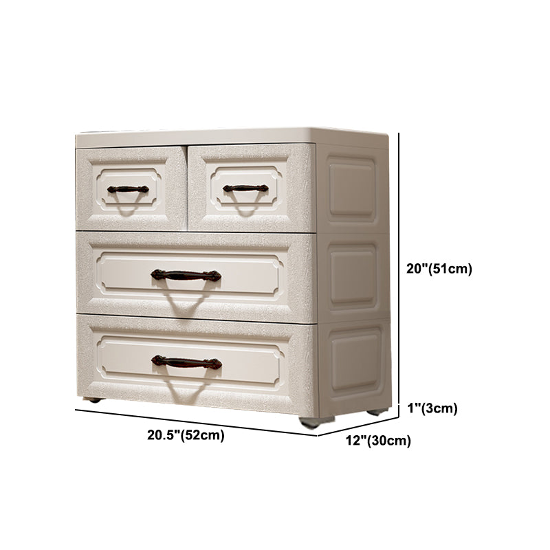 Plastic Storage Cabinet Contemporary Wardrobe Cabinet with Drawer for Home